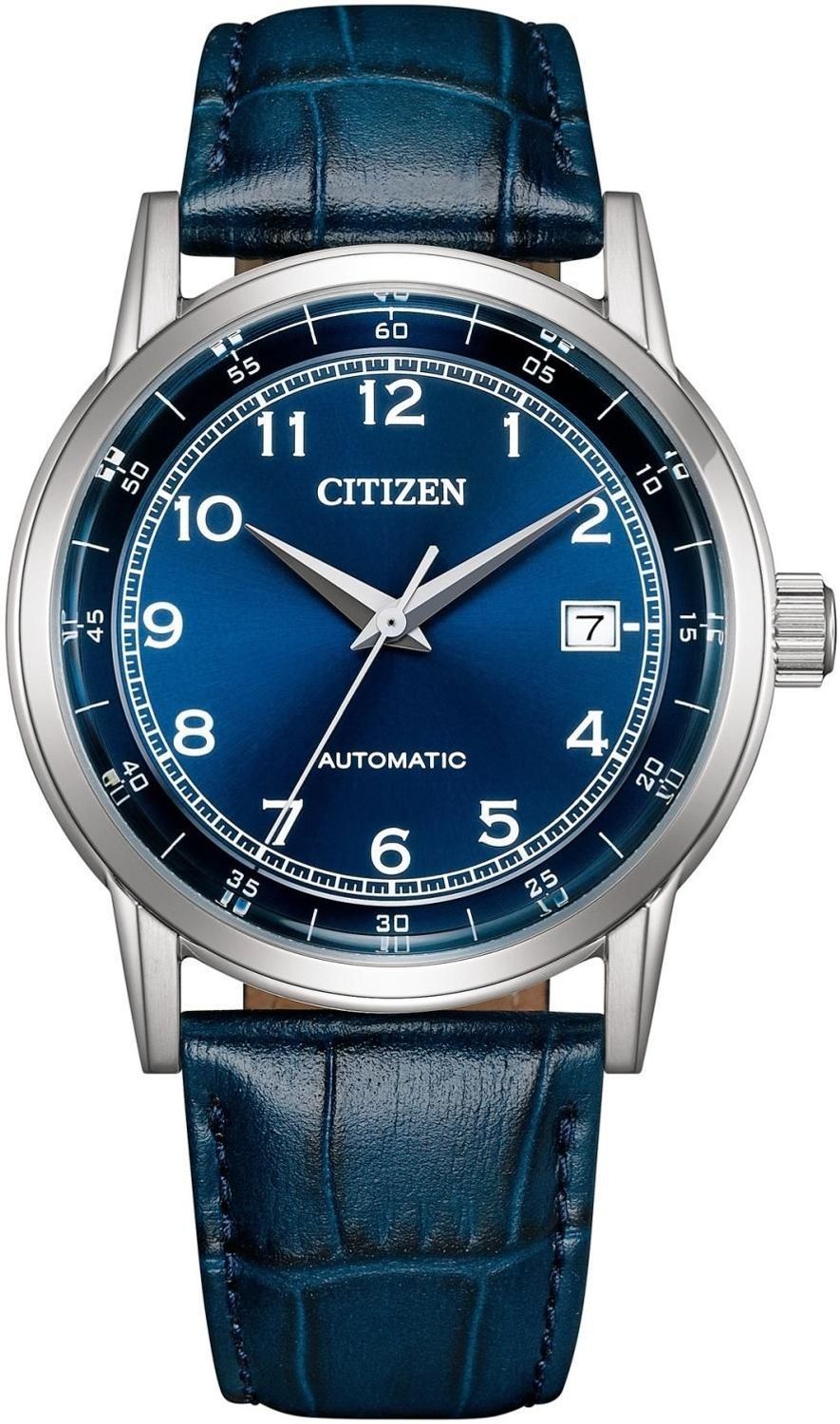 Zegarek Citizen Classic Mechanical NJ0210-13L – męski zegarek automatyczny z niebieską tarczą i skórzanym paskiem.jpg