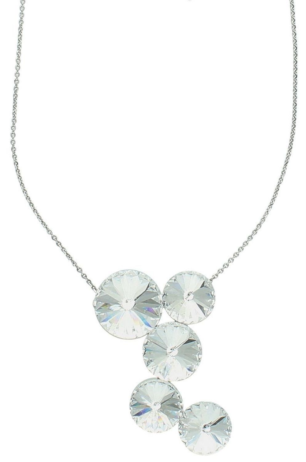 Naszyjnik damski srebrny 925 NK1122C z zawieszką zdobioną kryształami Crystals w kolorze Crystal. Długość 41+4 cm, zapięcie na karabińczyk. Elegancja i subtelny blask.1.jpg