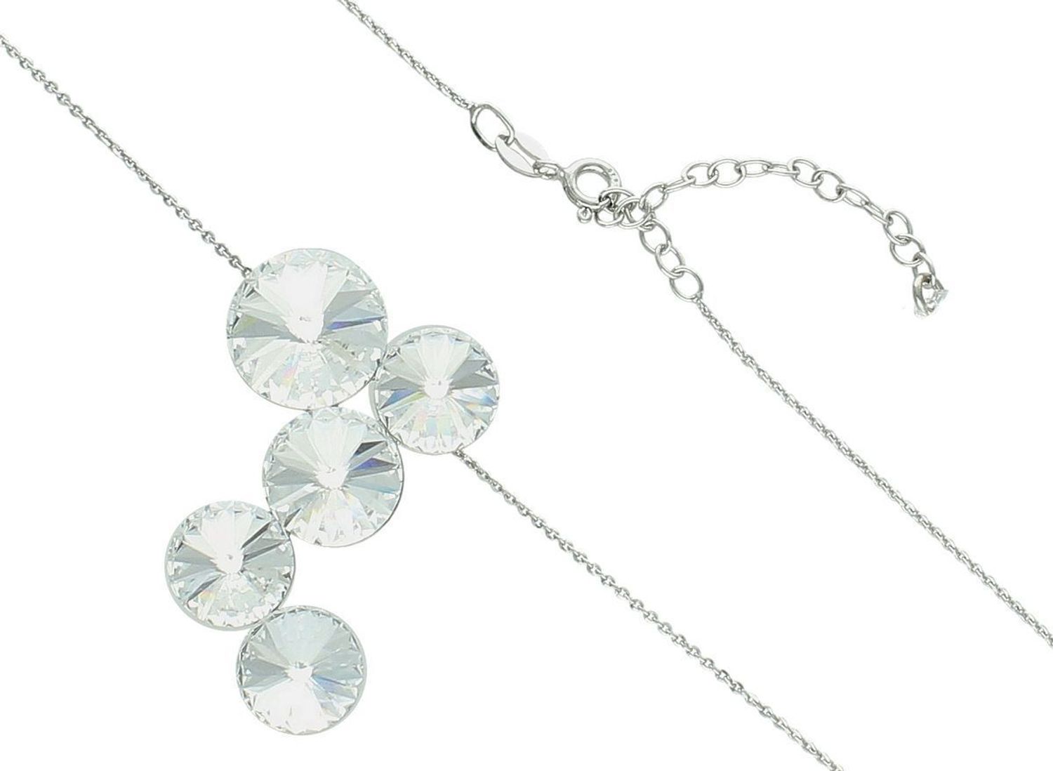 Naszyjnik damski srebrny 925 NK1122C z zawieszką zdobioną kryształami Crystals w kolorze Crystal. Długość 41+4 cm, zapięcie na karabińczyk. Elegancja i subtelny blask.1.jpg