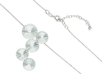 Naszyjnik damski srebrny 925 NK1122C z zawieszką zdobioną kryształami Crystals w kolorze Crystal. Długość 41+4 cm, zapięcie na karabińczyk. Elegancja i subtelny blask.2.jpg
