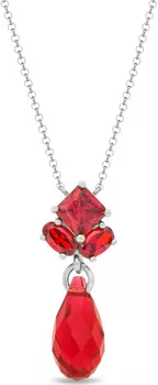 Elegancki srebrny naszyjnik damski próby 925 z czerwonym kryształem Swarovski. Regulowana długość 38+7 cm, zapięcie na karabińczyk. Idealny prezent – sprawdź teraz!1.webp