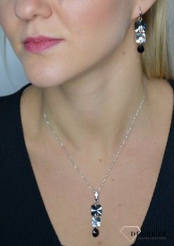 Naszyjnik srebrny Swarovski Rivoli Square Silver Night Crystal Jet NL32013SNCJ. Naszyjnik wykonany ze srebra próby 925 oraz ekskluzywnych kryształów Swarovski® crystals w kolorach Silver Night (4).JPG