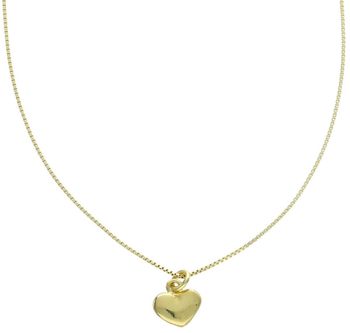 Naszyjnik srebrny pozłacany NM26796Z – łańcuszek kostka z serduszkiem 8x7 mm, próba 925 , pozłacany.jpg