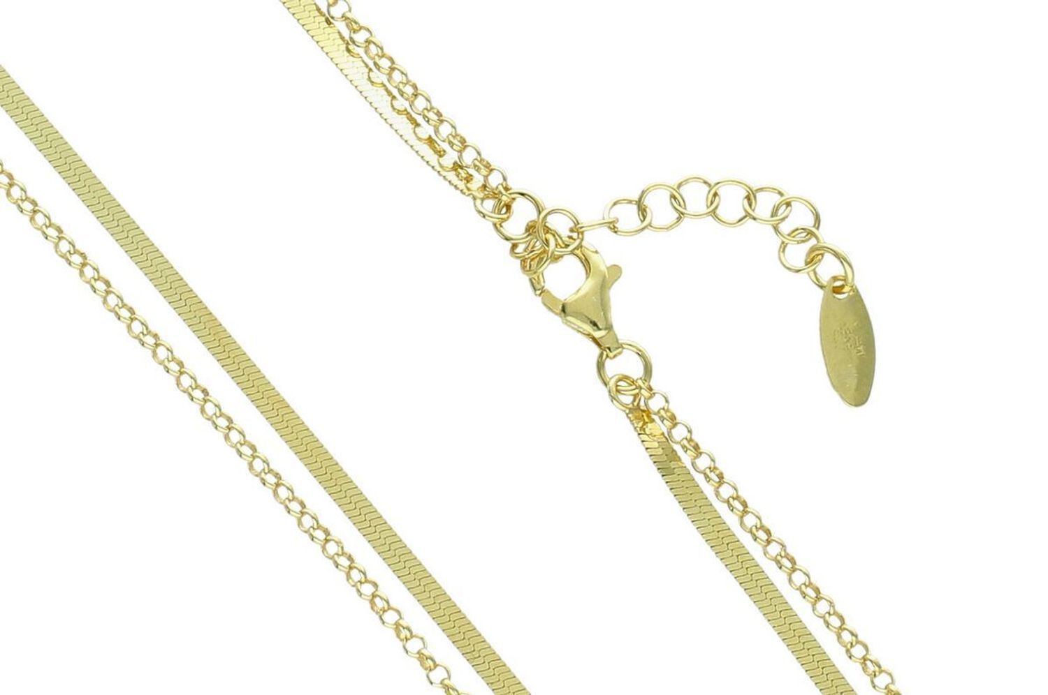 Naszyjnik srebrny pozłacany NM27658Z – podwójny łańcuszek.jpg