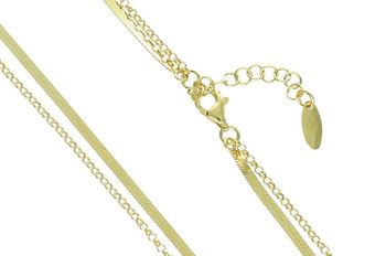 Naszyjnik srebrny pozłacany NM27658Z – podwójny łańcuszek zapięcie.jpg