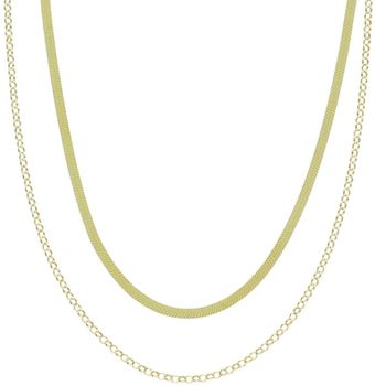 Naszyjnik srebrny pozłacany NM27658Z – podwójny łańcuszek.jpg