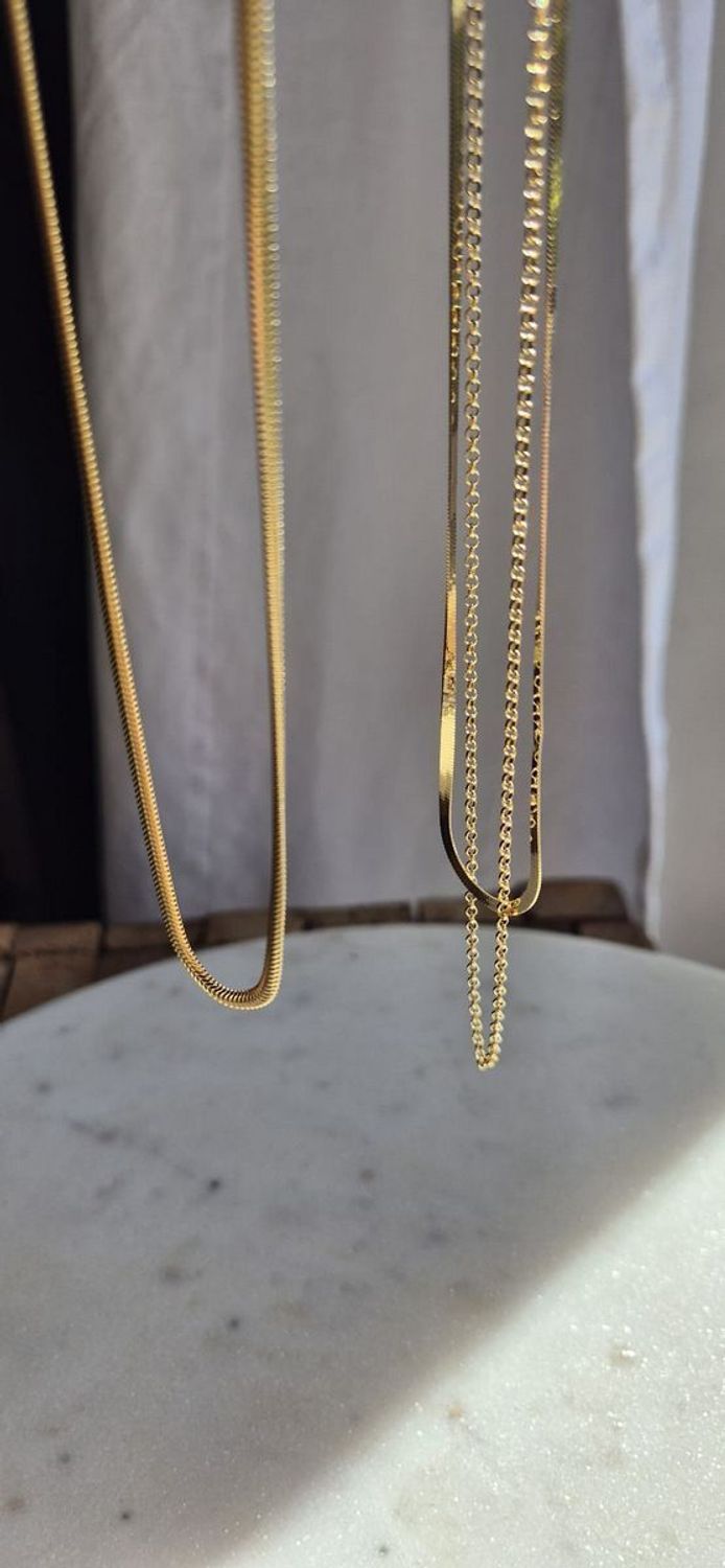 Naszyjnik srebrny pozłacany NM27658Z – podwójny łańcuszek.jpg