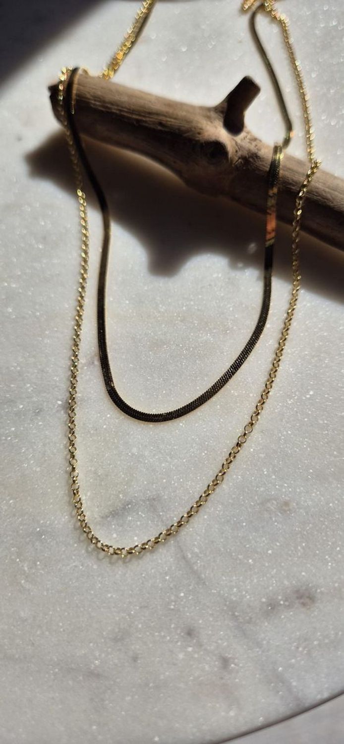 Naszyjnik srebrny pozłacany NM27658Z – podwójny łańcuszek.jpg