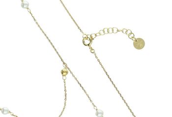 Naszyjnik srebrny pozłacany NM28688MZ – krawatka z perłami 5 mm, próba 925 zapięcie.jpg