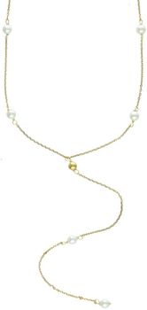 Naszyjnik srebrny pozłacany NM28688MZ – krawatka z perłami 5 mm, próba 925.jpg