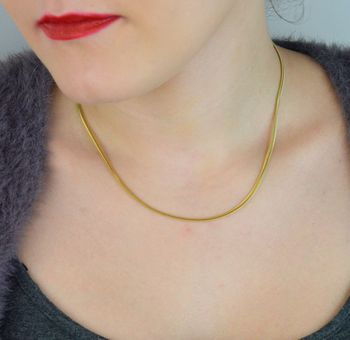 Elegancki naszyjnik damski srebrny pozłacany NM28978Z 💛 lineczka płaska 3 mm. Srebro próby 925, długość 40 cm + 5 cm przedłużka, waga 4,70 g. Subtelna i ponadczasowa biżuteria dla kobiet! (2).JPG