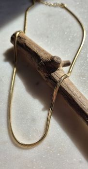 Elegancki naszyjnik damski srebrny pozłacany NM28978Z 💛 lineczka płaska 3 mm. Srebro próby 925, długość 40 cm + 5 cm przedłużka, waga 4,70 g. Subtelna i ponadczasowa biżuteria dla kobiet!33.jpg