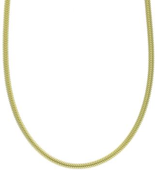 Naszyjnik srebrny pozłacany NM28978Z – lineczka płaska 3 mm, próba 925 pozłacany.jpg