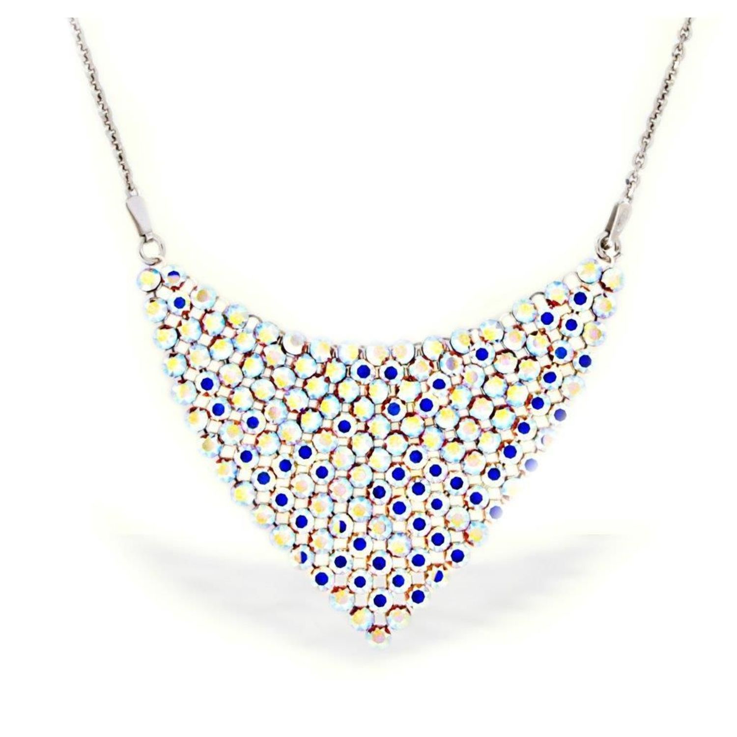 Naszyjnik Srebrny Spark Swarovski Chic Aurore Boreale NMESH18AB..jpg