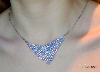 Naszyjnik Srebrny Swarovski Chic Aurore Boreale NMESH18AB . Naszyjnik wykonany ze srebra próby 925 oraz ekskluzywnych kryształów Swarovski® crystals w kolorze Aurore Boreale (1).JPG