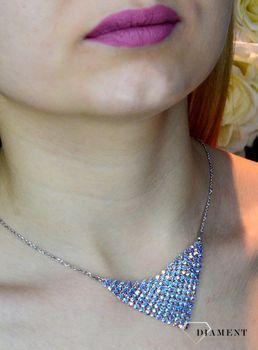 Naszyjnik Srebrny Swarovski Chic Aurore Boreale NMESH18AB . Naszyjnik wykonany ze srebra próby 925 oraz ekskluzywnych kryształów Swarovski® crystals w kolorze Aurore Boreale (4).JPG