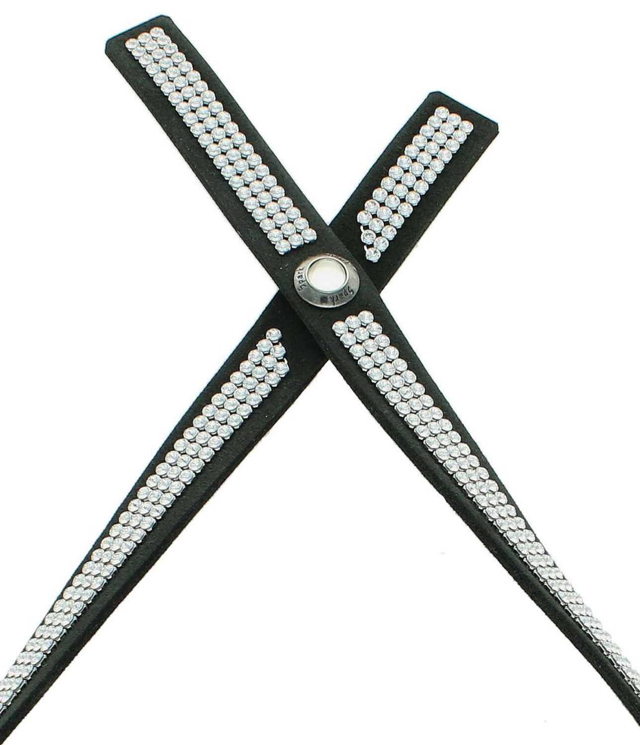 Naszyjnik damski NMESH3CZC z czarnej Alcantary® i kryształami Crystals w odcieniu Crystal. Długość 47 cm, szerokość 1,6 cm. Elegancki i luksusowy dodatek na każdą okazję.1.jpg