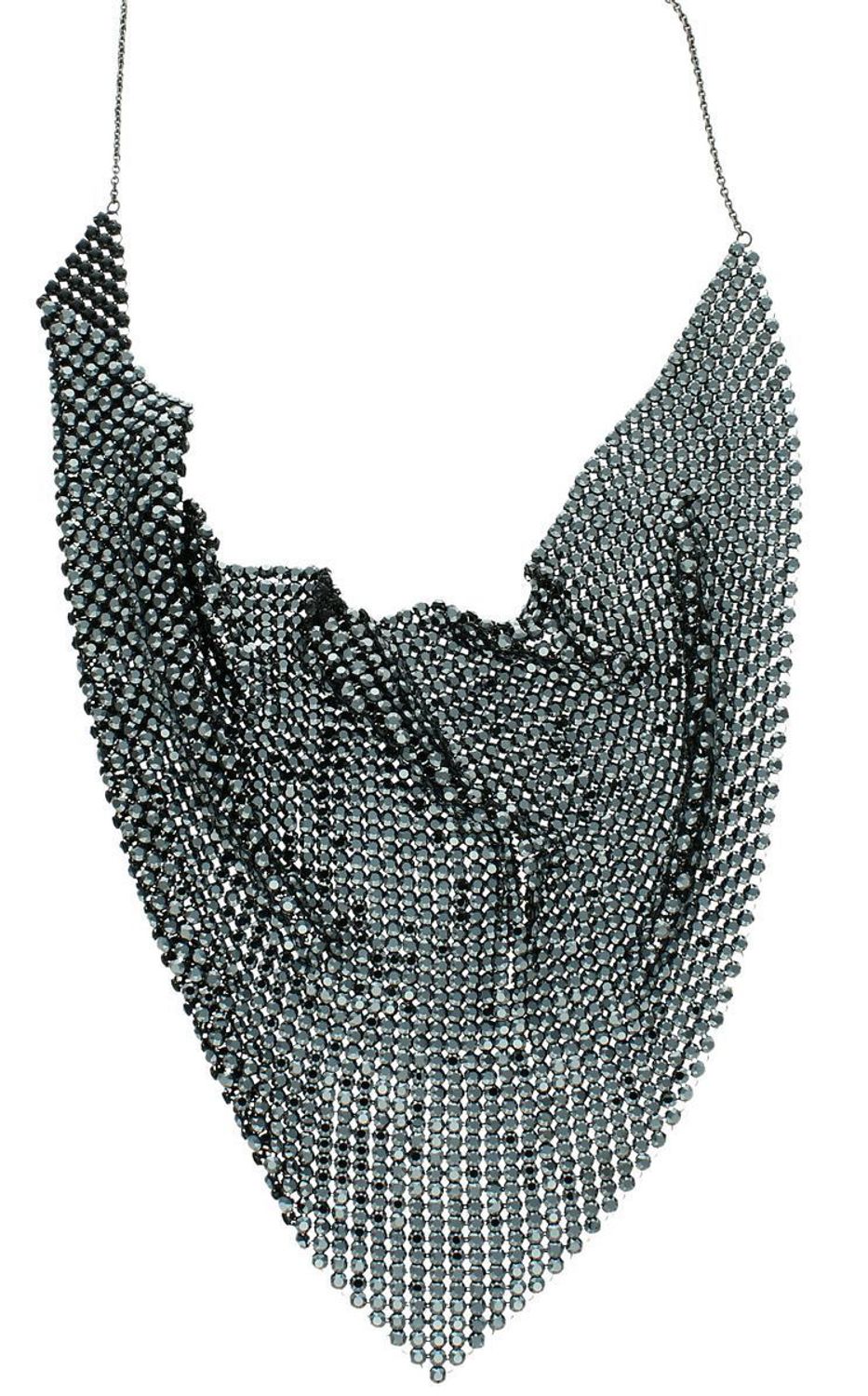 Naszyjnik damski Kolia Swarovskiego Grafitowy bogaty styl NMESH50J przód.jpg