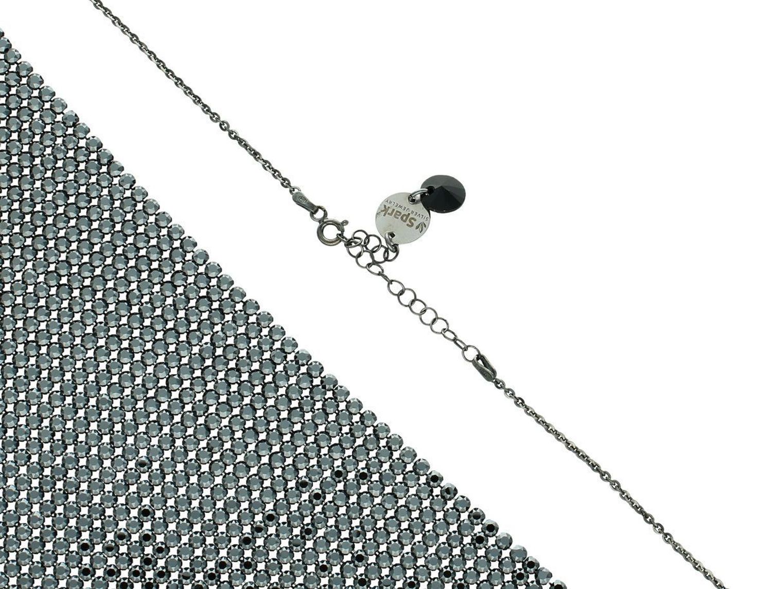 Naszyjnik damski Kolia Swarovskiego Grafitowy bogaty styl NMESH50J przód.jpg