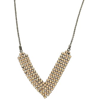 Naszyjnik czarny Swarovski Classy V-shaped w kolorze Rose Gold NMESHV4RG. Wyjątkowy blask tej biżuterii tworzy cudowne refleksy świetlne przy każdym ruchu. Długość naszyjnika 49 cm (44 cm + 5 cm przedłużka) (1).jpg