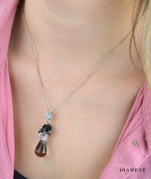 Srebrny naszyjnik z kryształem Swarovskiego w kolorze Black Diamond NP6026BD (1).JPG