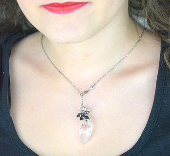 Naszyjnik ze srebra 925 z kryształami Swarovski® w odcieniach Crystal, Jet i Silver Night. Elegancki design, zawieszka 6 cm, regulowany łańcuszek do 61 cm – idealny na prezent! (4).JPG
