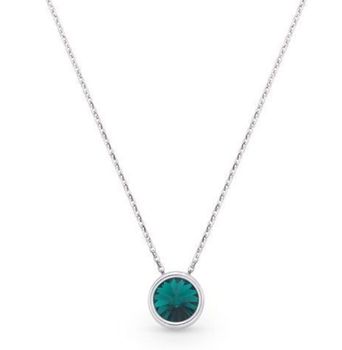 Srebrny naszyjnik z kryształem Swarovskiego w kolorze Emerald NR1122SS29EM  2,1. Naszyjnik wykonany ze srebra próby 925 oraz ekskluzywnych kryształów Swarovski® crystals w kolorze Emerald. Całość jest eleganckim.jpg