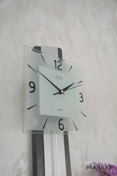 Zegar ścienny z wahadłem ze szkłem i szarym kolorem JVD NS19030.2 ✓ zegary ścienne w sklepie z zegarami Zegarki-Diament.pl  (2).JPG