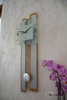 Zegar ścienny wahadłowy JVD NS19033 ✓ zegary ścienne w sklepie z zegarami Zegarki-Diament.pl ✓ Zegary ścienne drewniane (8).JPG
