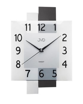 Nowoczesny zegar ścienny w kwadratowej obudowie ze szkłem JVD NS19042 (2).jpg