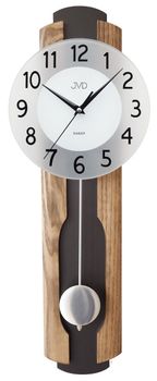 Nowoczesny zegar ścienny wiszący kwarcowy drewno i szkło NS21001 (1).jpg