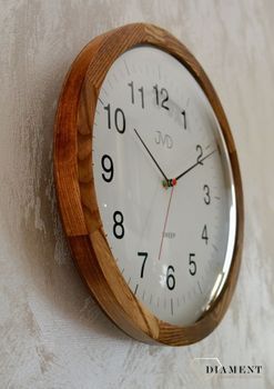 Zegar ścienny drewniany JVD NS22009.78 .  Nowoczesny zegar na ścianę NS22009 (1).JPG