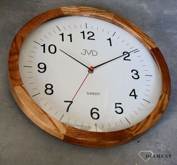 Zegar ścienny drewniany JVD NS22009.78 .  Nowoczesny zegar na ścianę NS22009 (5).JPG