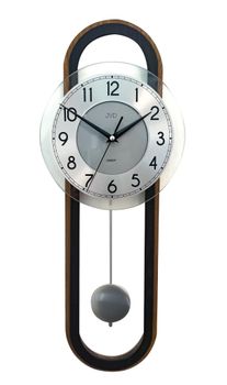 Zegar ścienny styl loftowy Drewno i czarny metal NS22010.78.jpg