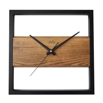 Zegar ścienny styl loftowy Drewno i czarny NS22010 (1).jpg
