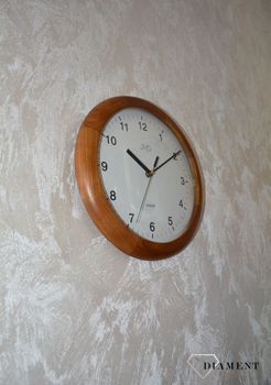 Zegar ścienny drewniany okrągły JVD ciemny dąb NS2341.11 ✅ Zegar ścienny okrągły wykonany z drewna w kolorze ciemnego dębu. ✅ (1).JPG