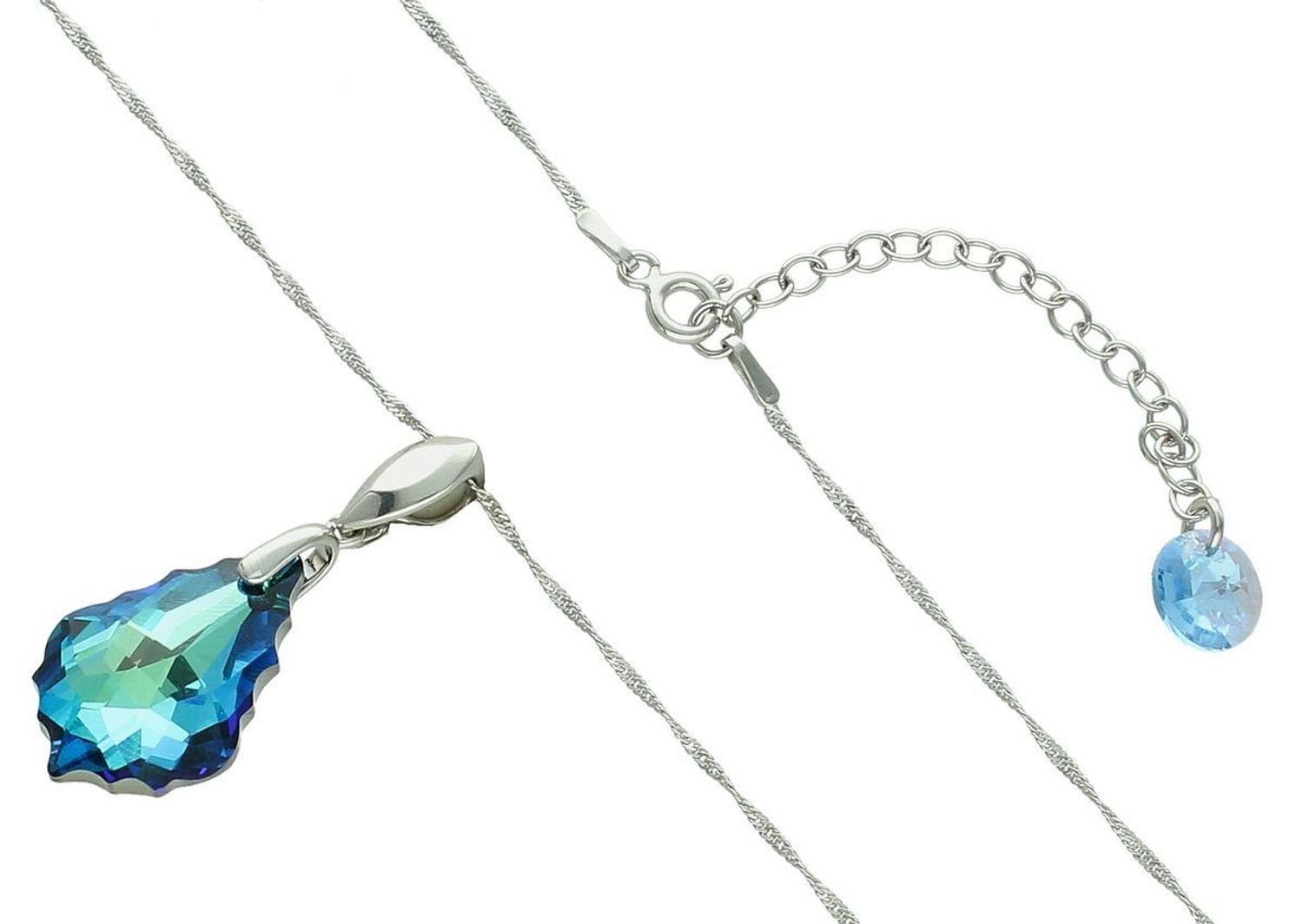 Naszyjnik srebrny próba 925 NS6090BB – Zawieszka łezka z kryształem Swarovski Bermuda Blue.jpg