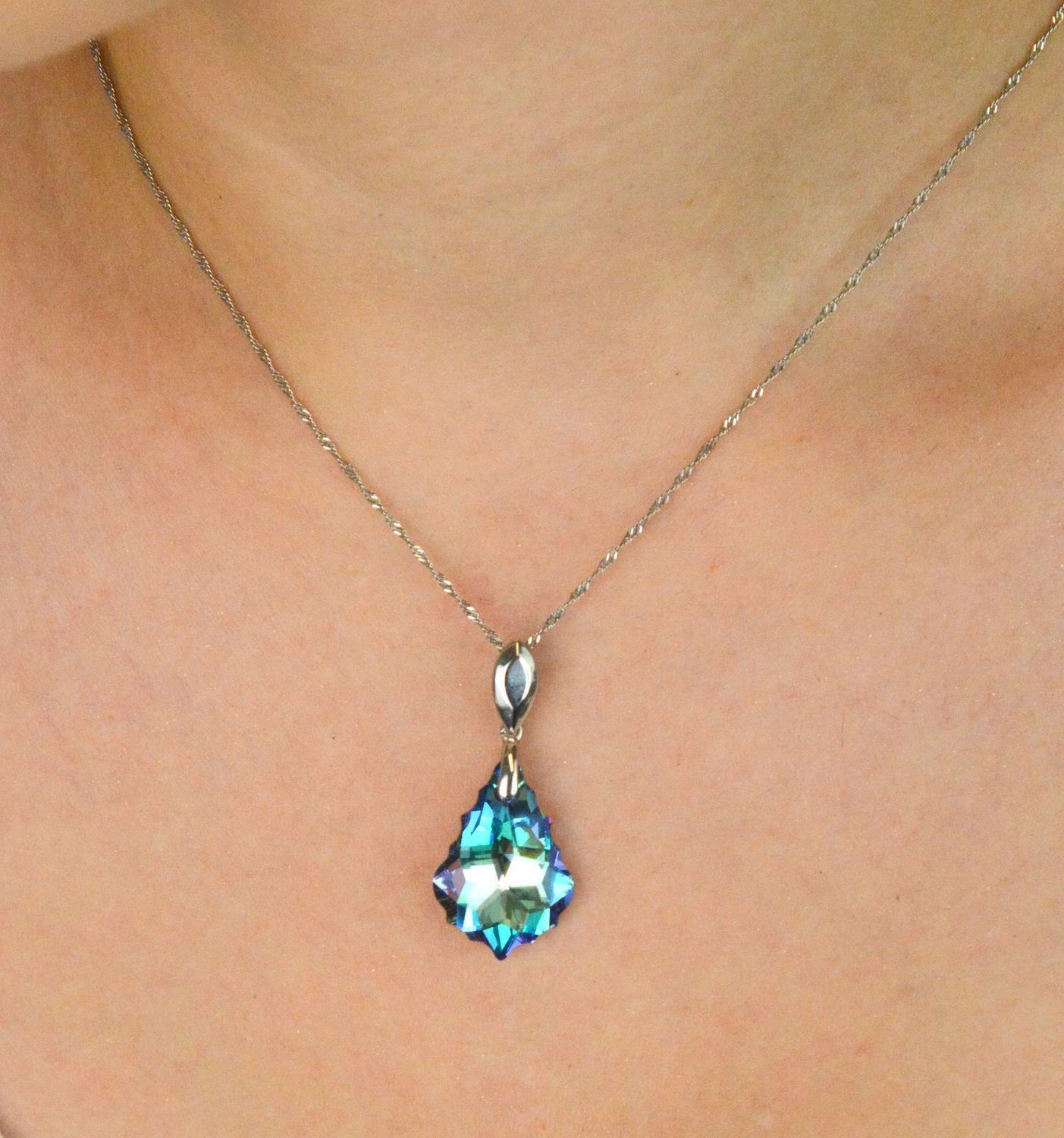 Naszyjnik srebrny NS6090VL – Srebro 925 z kryształem Swarovski Bermuda Blue.jpg