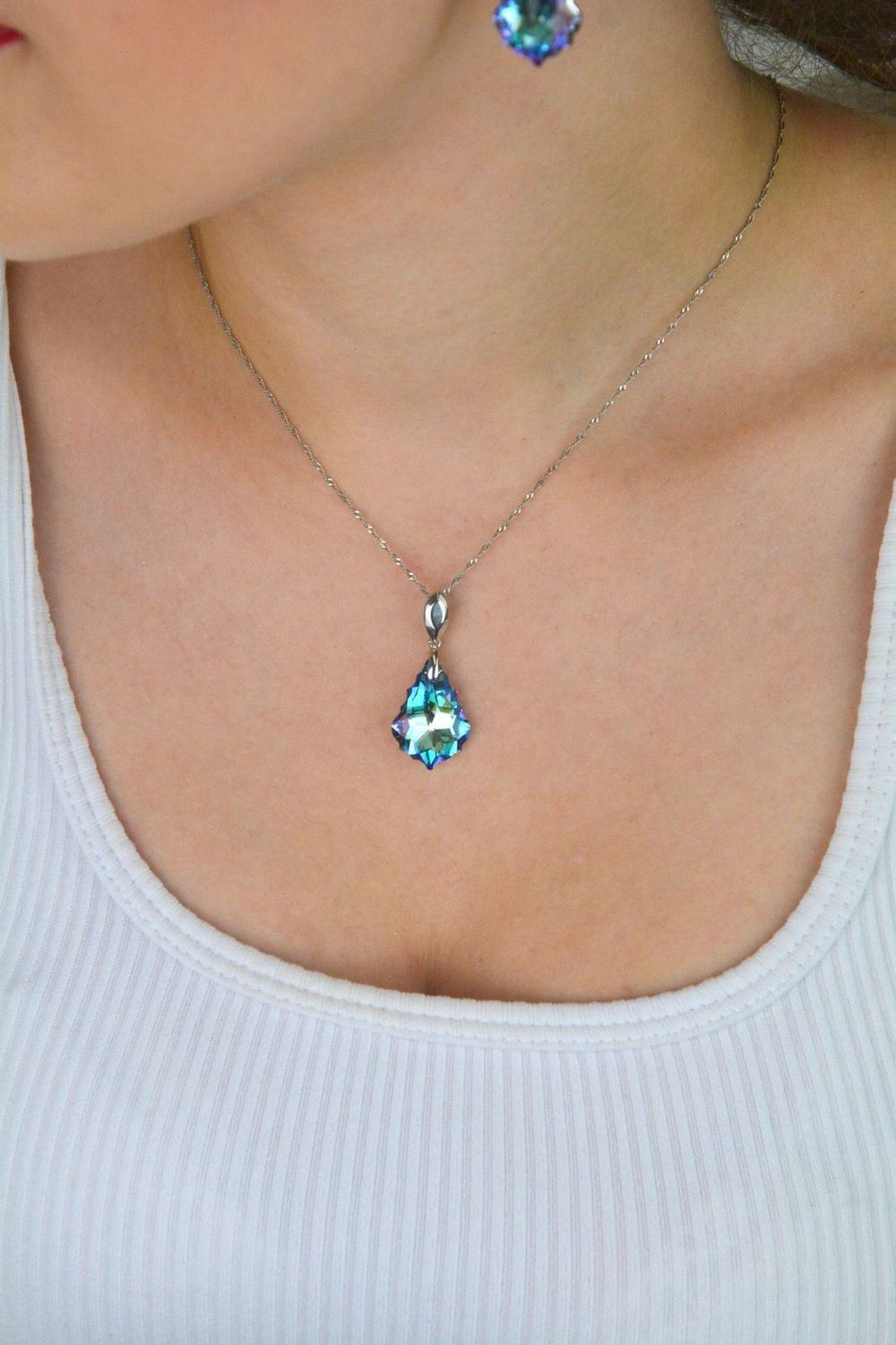 Naszyjnik srebrny NS6090VL – Srebro 925 z kryształem Swarovski Bermuda Blue.jpg