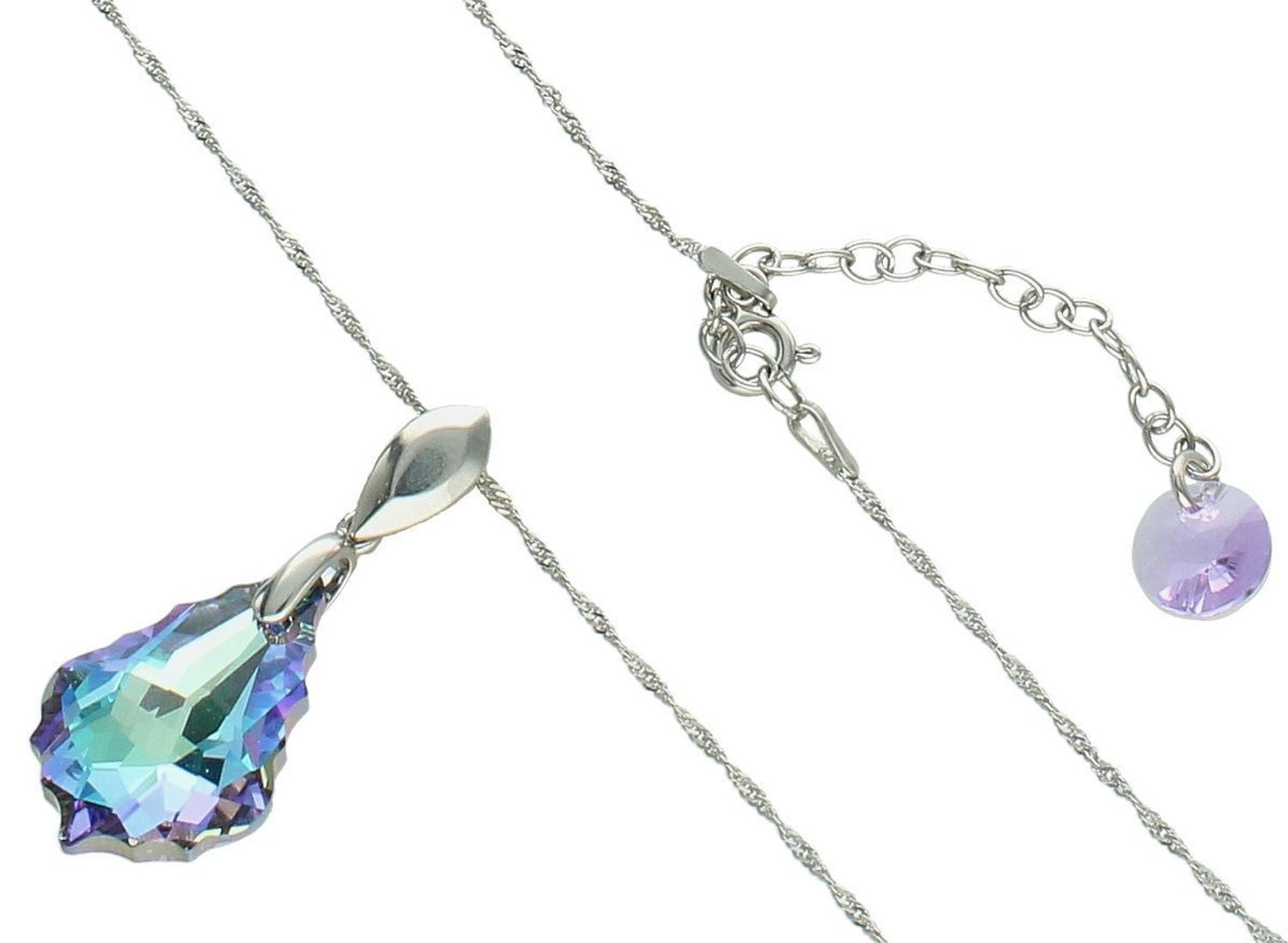 Naszyjnik srebrny NS6090VL – Srebro 925 z kryształem Swarovski Bermuda Blue.jpg