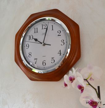 Zegar ścienny drewniany mahoń JVD NS71.3✓ Zegary ścienny, zegary na ścianę ✓ zegary drewniane✓ wymarzony prezent  (3).JPG