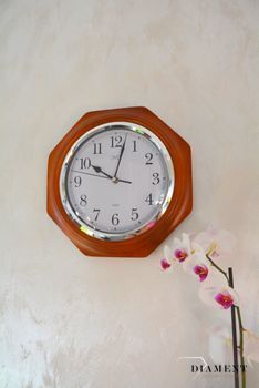 Zegar ścienny drewniany mahoń JVD NS71.3✓ Zegary ścienny, zegary na ścianę ✓ zegary drewniane✓ wymarzony prezent  (6).JPG