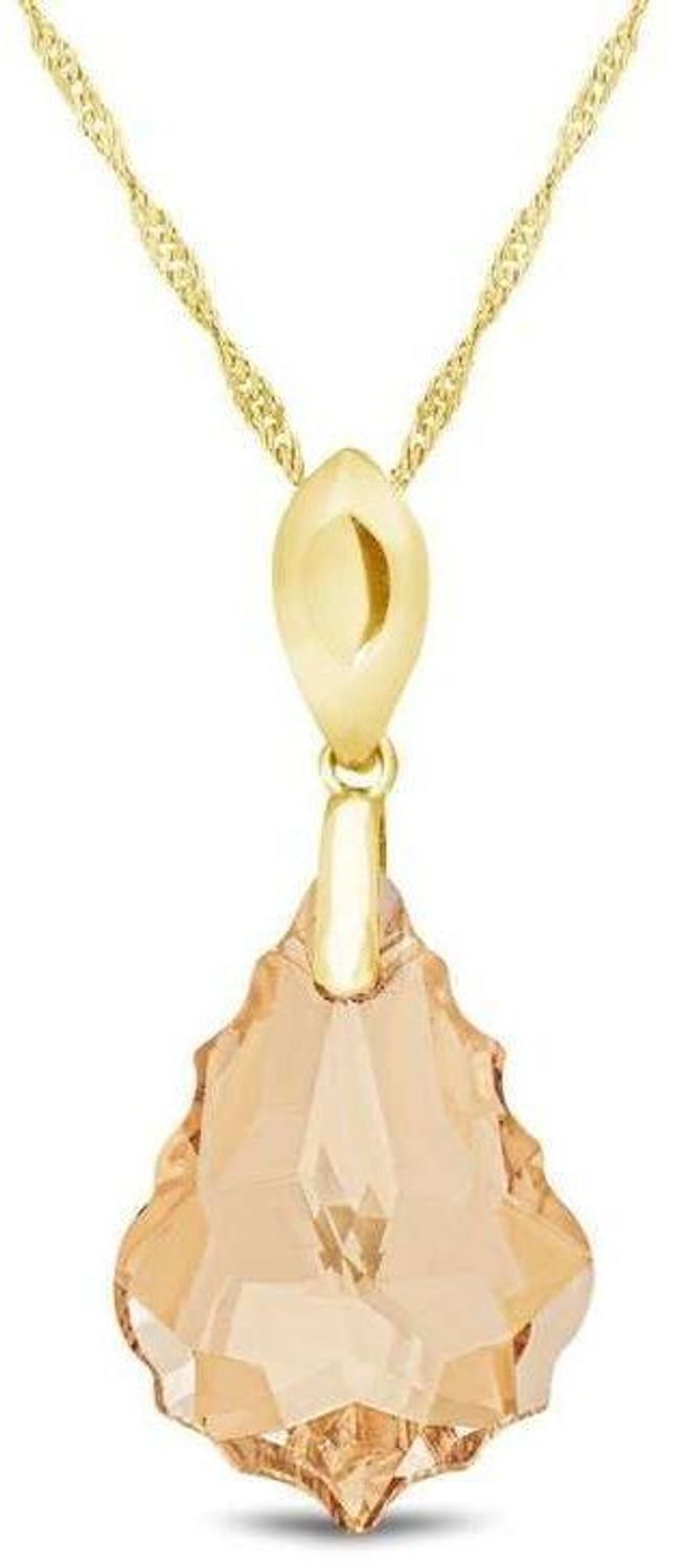 Elegancki naszyjnik NSG6090GS wykonany z pozłacanego srebra próby 925, ozdobiony kryształem Swarovski Golden Shadow. Długość łańcuszka 42 cm (z przedłużką 5 cm). Idealny na prezent!1.jpg