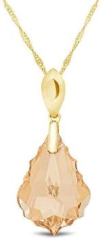 Elegancki naszyjnik NSG6090GS wykonany z pozłacanego srebra próby 925, ozdobiony kryształem Swarovski Golden Shadow. Długość łańcuszka 42 cm (z przedłużką 5 cm). Idealny na prezent!1.jpg