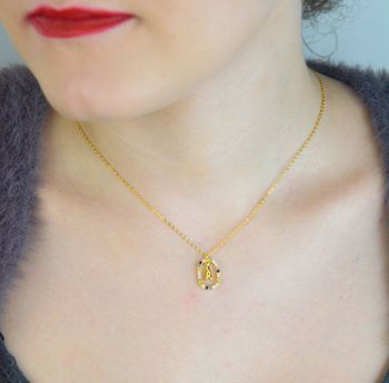 Elegancki naszyjnik srebrny damski NSP6471-AZ 💎 łańcuszek ankier z owalną zawieszką i kolorową cyrkonią z literką A. Srebro próby 925, długość 40 cm + 9 cm, waga 2,10 g, zapięcie karabińczyk. Subtelna, personalizowana biż (5).JPG