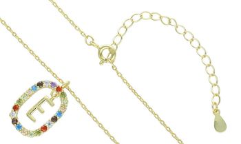 Naszyjnik srebrny pozłacany NSP6471-EZ – ankier z zawieszką i literką E, próba 925 💎 zapięcie.jpg