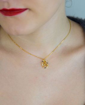 Elegancki naszyjnik srebrny damski NSP6471-KZ 💎 łańcuszek ankier z owalną zawieszką i kolorową cyrkonią z literką K. Srebro próby 925, długość 40 cm + 50 cm, waga 2,00 g, zapięcie karabińczyk. Personalizowana biżuteria! ( (5).JPG