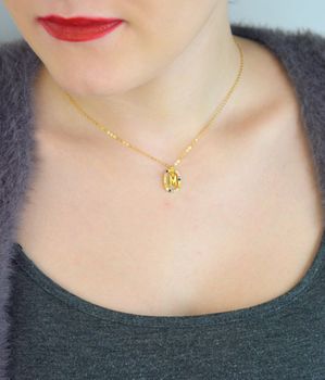 Elegancki naszyjnik damski srebrny pozłacany NSP6471-MZ 💎 łańcuszek ankier z owalną zawieszką i cyrkoniami z literką M. Srebro próby 925, długość 40 cm + 5 cm, zawieszka 1,7 x 1,2 cm, zapięcie karabińczyk. Personalizowana (5).JPG