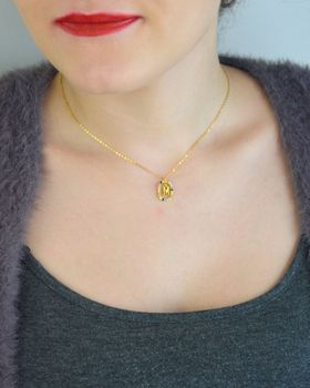 Elegancki naszyjnik damski srebrny pozłacany NSP6471-MZ 💎 łańcuszek ankier z owalną zawieszką i cyrkoniami z literką M. Srebro próby 925, długość 40 cm + 5 cm, zawieszka 1,7 x 1,2 cm, zapięcie karabińczyk. Personalizowana.JPG