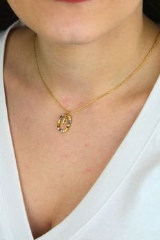 Naszyjnik srebrny pozłacany NSP6471-PZ – ankier z zawieszką i literką P, próba 925 💎 (4).jpg